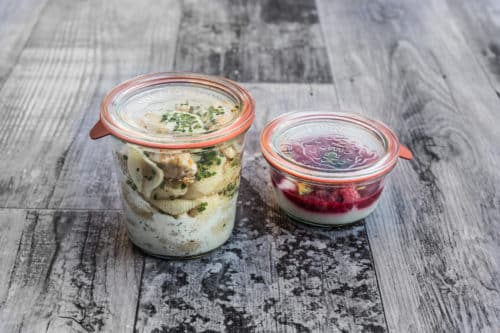 Panier Anti-Gaspillage ! 5€ - Panier 2 bocaux plat + dessert (+ contenants 2€)